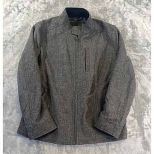 New Banana Republic Jacket Men's Size Large Grey Wool Blend Lined Collared